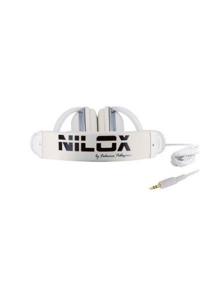 Nilox DJ-NX1 Cuffie Cablato A Padiglione Musica e Chiamate Bianco