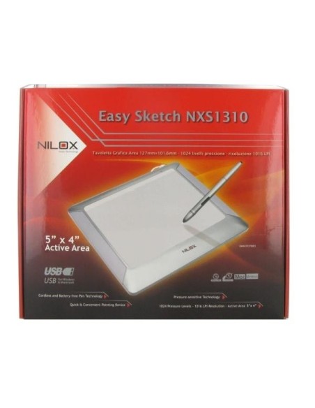 Nilox Easy Sketch NXS1310 tavoletta grafica 1016 lpi (linee per pollice) 101,6 x 126 mm USB