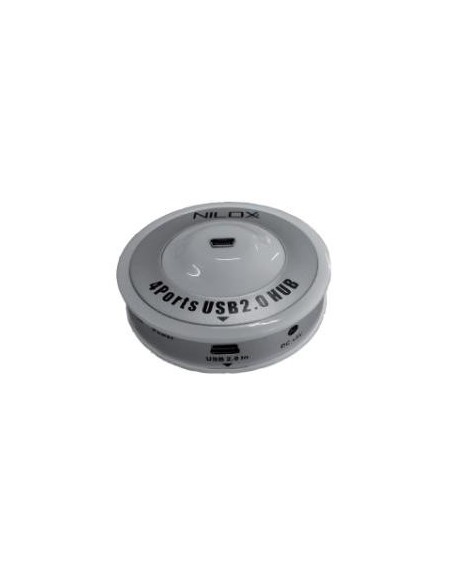 Nilox 10NXHC4400001 hub di interfaccia 480 Mbit s Grigio