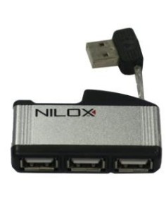 Nilox 4 x USB 2.0 480 Mbit s Grigio