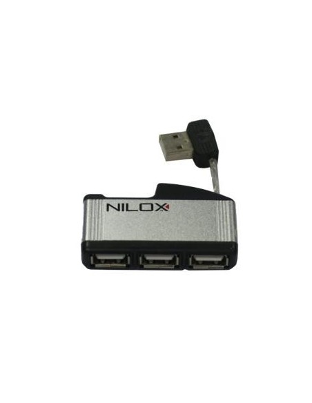 Nilox 4 x USB 2.0 480 Mbit s Grigio