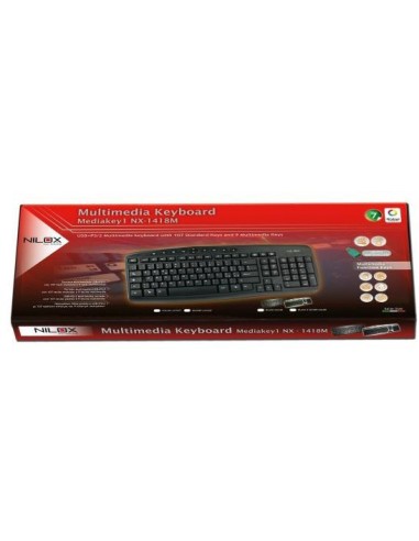 Nilox 10NXKB3526002 tastiera USB + PS 2