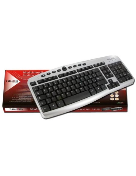 Nilox 10NXKB3526002 tastiera USB + PS 2