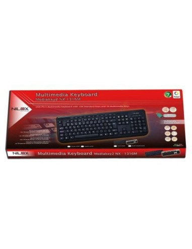 Nilox 10NXKB3526005 tastiera USB + PS 2