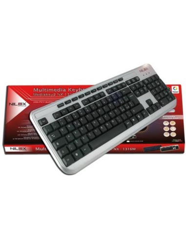 Nilox 10NXKB3526005 tastiera USB + PS 2
