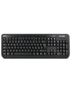 Nilox 10NXKB3526006 tastiera USB + PS 2 Nero