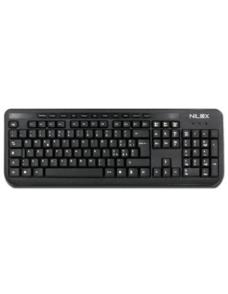 Nilox 10NXKB3526006 tastiera USB + PS 2 Nero