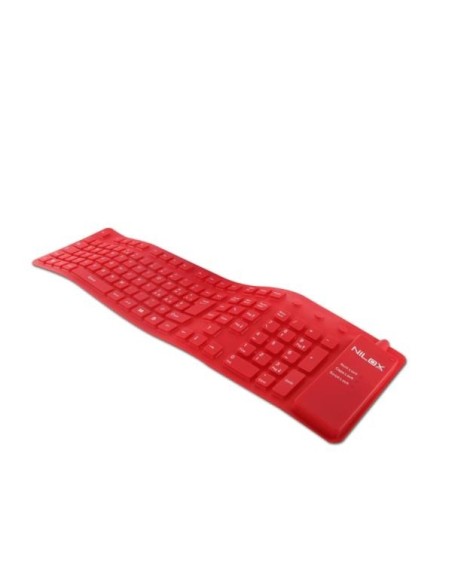 Nilox IN SILICONE ROSSA USB PS2 tastiera USB + PS 2 Rosso