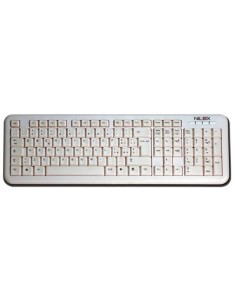 Nilox 10NXKBST26002 tastiera USB + PS 2 Bianco