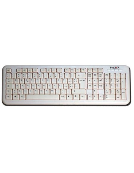 Nilox 10NXKBST26002 tastiera USB + PS 2 Bianco