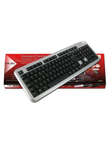 Nilox 10NXKBST26003 tastiera USB + PS 2