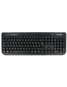Nilox 10NXKBST26007 tastiera USB + PS 2 Nero