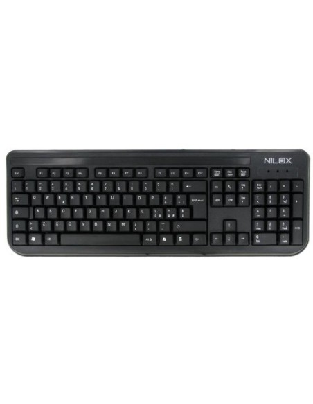 Nilox 10NXKBST26007 tastiera USB + PS 2 Nero