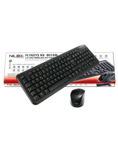 Nilox NX-8016M tastiera Mouse incluso USB + PS 2 Italiano Nero