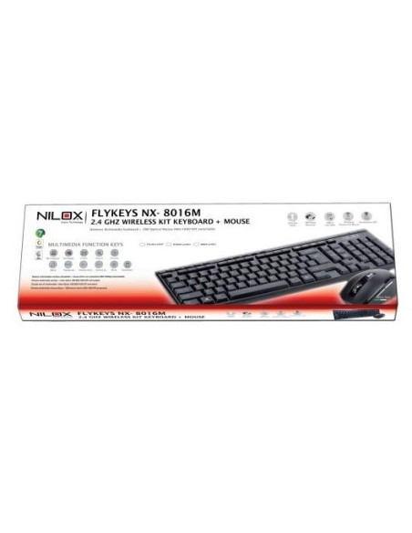 Nilox NX-8016M tastiera Mouse incluso USB + PS 2 Italiano Nero