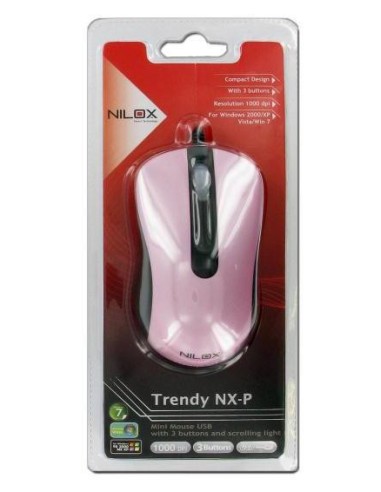 Nilox 10NXMM0812002 mouse USB tipo A Ottico 1000 DPI