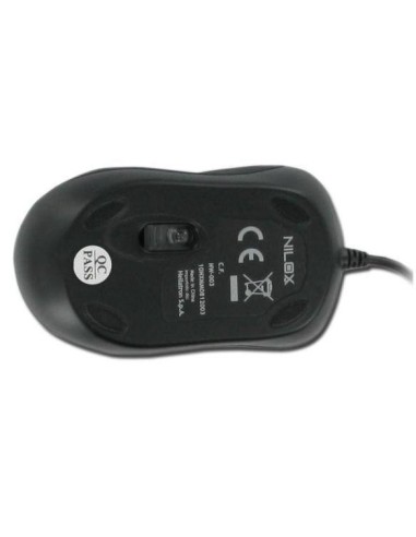 Nilox 10NXMM0812004 mouse USB tipo A Ottico 1000 DPI