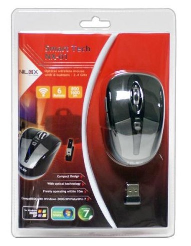 Nilox 10NXMM156T001 mouse RF Wireless Ottico 1600 DPI