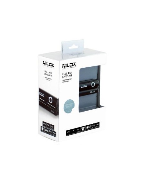Nilox 10NXWCFH00001 webcam 3 MP 1920 x 1080 Pixel USB 2.0 Nero