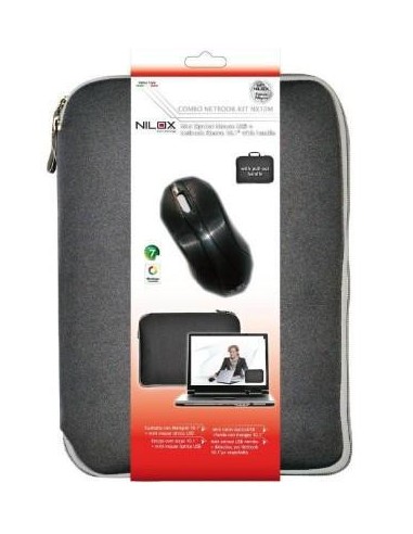 Nilox 14NXBM06D1003 borsa per laptop 25,6 cm (10.1") Custodia a tasca Grigio