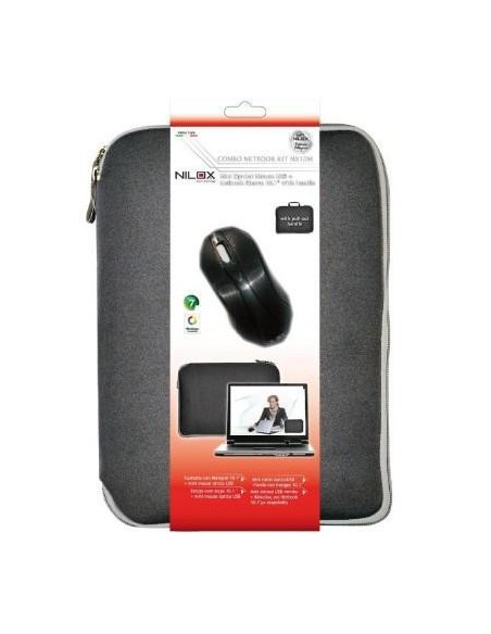 Nilox 14NXBM06D1003 borsa per laptop 25,6 cm (10.1") Custodia a tasca Grigio