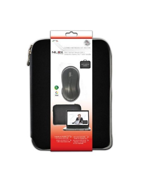 Nilox 14NXBM06D1004 borsa per laptop 25,6 cm (10.1") Custodia a tasca Nero