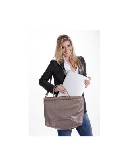 Nilox 14NXMUECQS001 borsa per laptop 39,6 cm (15.6") Ventriquattore da donna Grigio