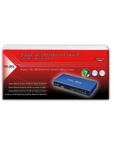 Nilox 16NX040801003 switch di rete Blu