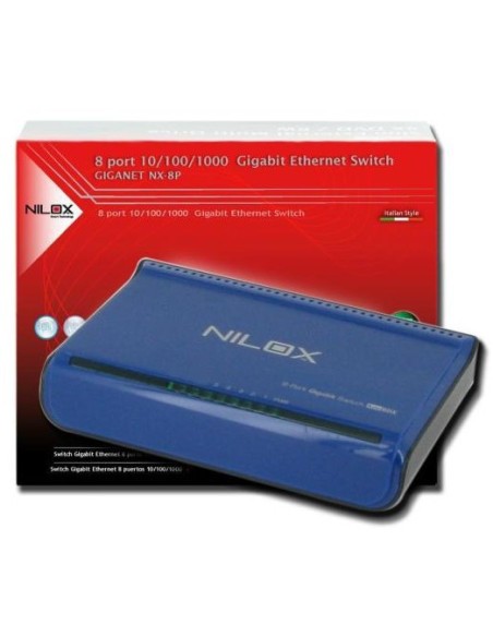 Nilox 16NX040802002 switch di rete Blu