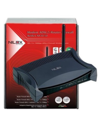 Nilox NX-R150 router wireless Fast Ethernet Nero, Blu