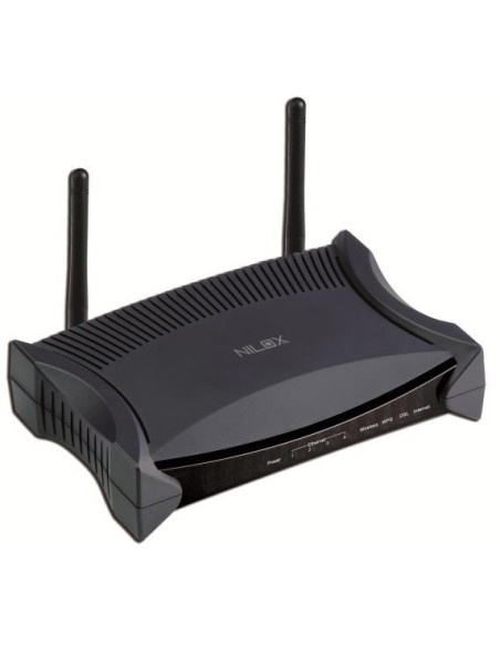 Nilox NX-300 router wireless Fast Ethernet Nero, Blu