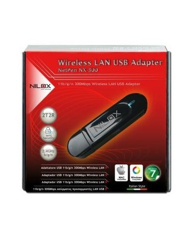 Nilox 16NX090104002 scheda di rete e adattatore WLAN 300 Mbit s