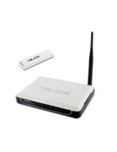 Nilox Kit ADSL Wireless 54M Router + USB router wireless Bianco
