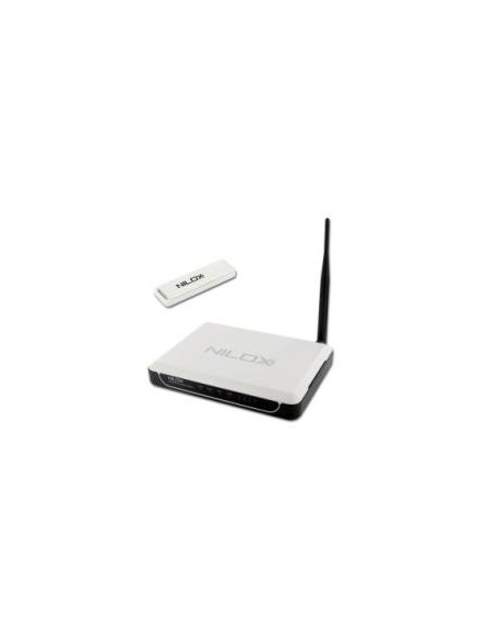Nilox Kit ADSL Wireless 54M Router + USB router wireless Bianco