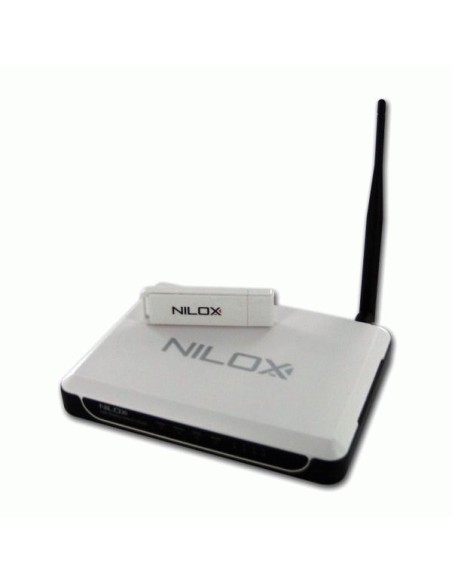 Nilox Kit ADSL Wireless 54M Router + USB router wireless Bianco