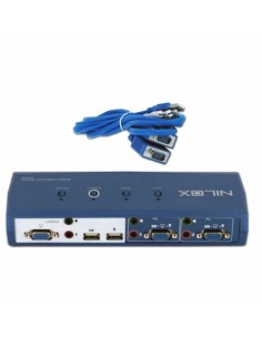 Nilox 16NXKV12US001 switch per keyboard-video-mouse (kvm) Blu 2
