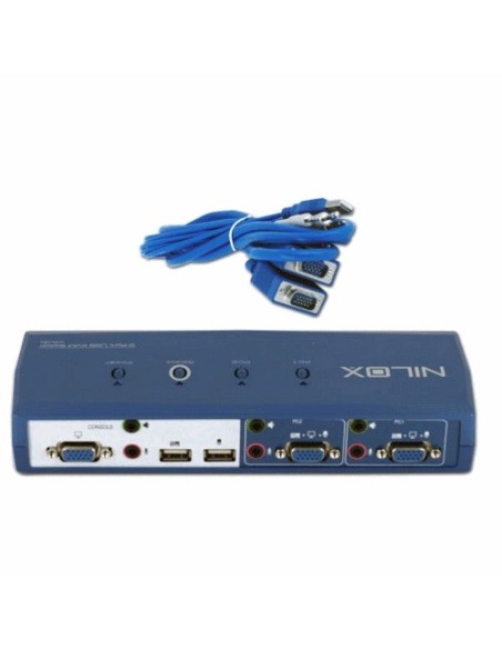 Nilox 16NXKV12US001 switch per keyboard-video-mouse (kvm) Blu