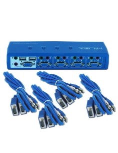Nilox 16NXKV14US001 switch per keyboard-video-mouse (kvm) Blu 2