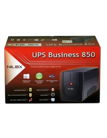 Nilox Business 850 gruppo di continuità (UPS) 0,85 kVA 450 W