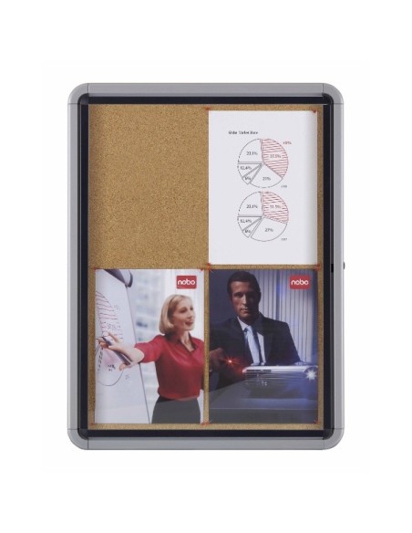 Nobo 1902583 bacheca per annunci Marrone, Argento Alluminio, Sughero