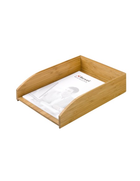 Rexel Bamboo Vaschetta Portadocumenti - Legno Naturale