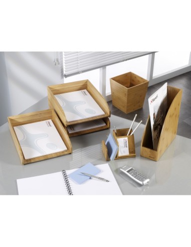 Rexel Bamboo Vaschetta Portadocumenti - Legno Naturale