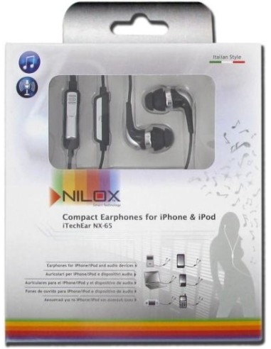Nilox NX-65 Auricolare Cablato In-ear Nero