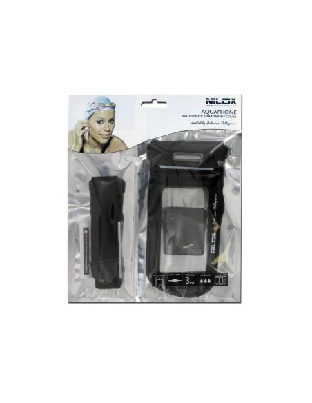 Nilox 29NXPOWP00001 custodia per cellulare Nero, Trasparente