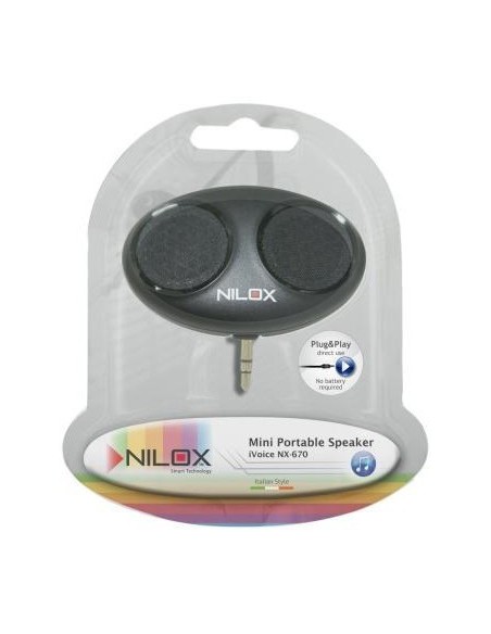 Nilox 29NXSL00JA002 altoparlante portatile e per feste Nero 2 W