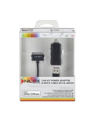 Nilox NX13L Telefono cellulare, MP3 Nero Accendisigari, USB Auto, Interno, Esterno