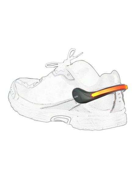 Nilox 30NXLS0000001 luce e riflettore sportivi di sicurezza Luce a clip per scarpa Nero, Grigio Corsa