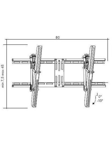 Nilox AMLI604526 B Supporto TV a parete 160 cm (63") Nero