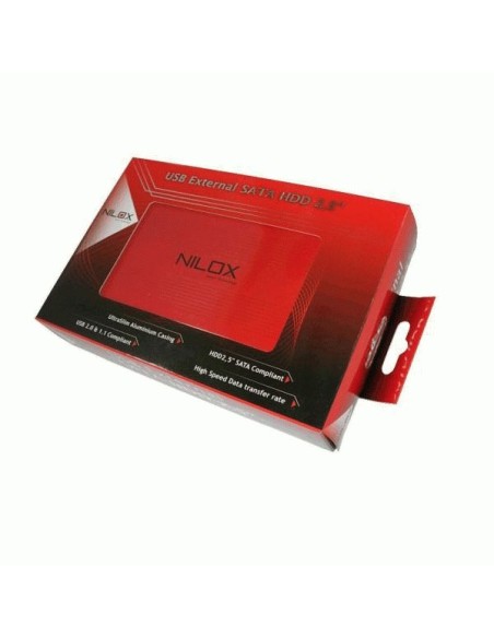 Nilox DH0002ER-CR contenitore di unità di archiviazione Rosso 2.5"