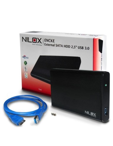 Nilox DH0108ER-3.0 disco rigido esterno 500 GB 5400 Giri min 2.5" USB tipo A 3.2 Gen 1 (3.1 Gen 1) Nero